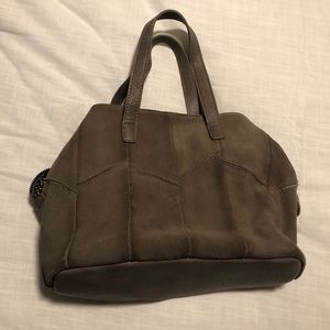 Suede leather purse